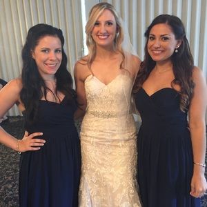 Navy blue bridesmaid dresss
